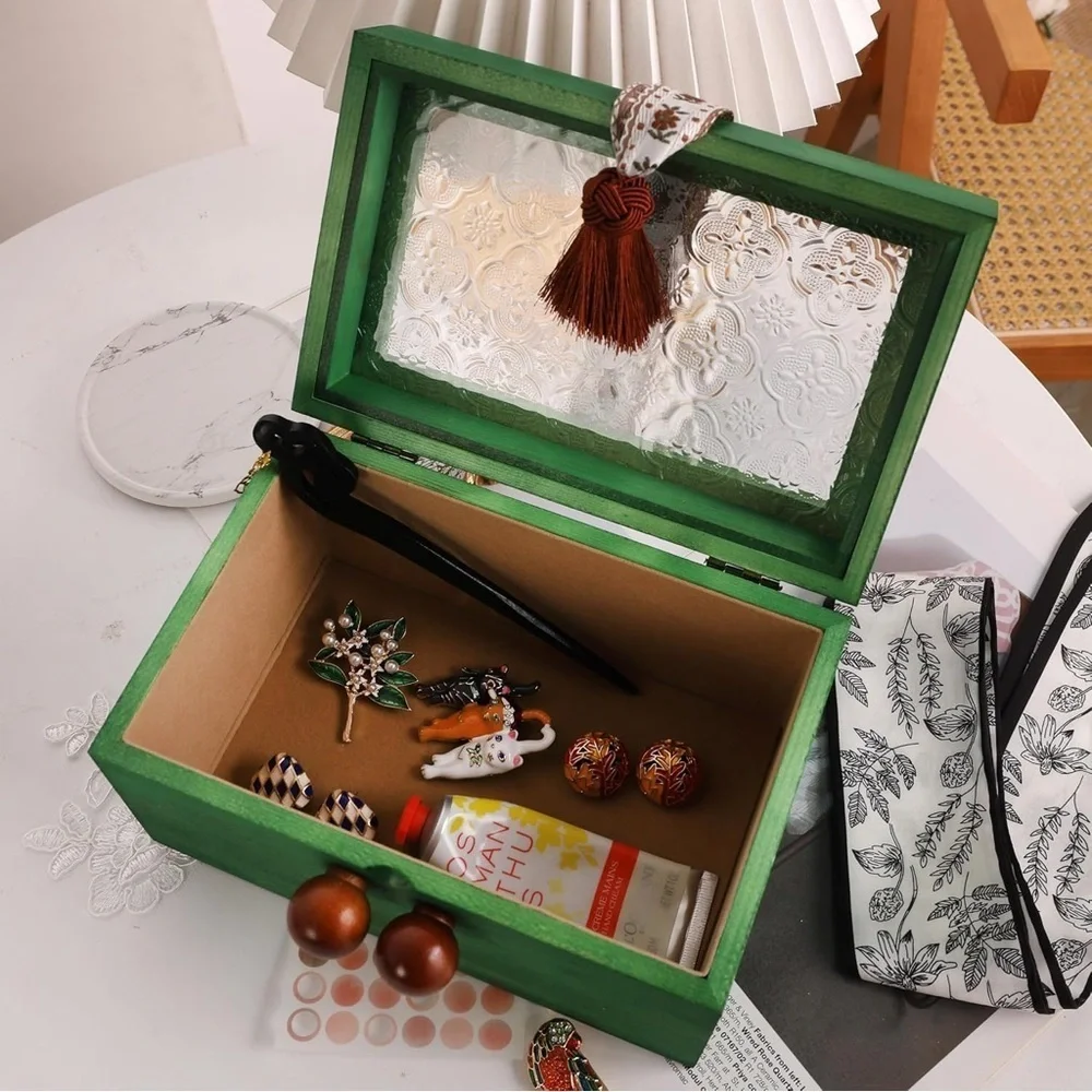 Keepsake Box Decorative Storage Box with Lid Cute Storage Bins with Lids Memory
